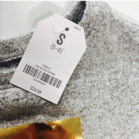 Crazy 8 | Graphic Long Sleeve Top Girls Medium 7-8 New With Tags NWT - Picture 7 of 10